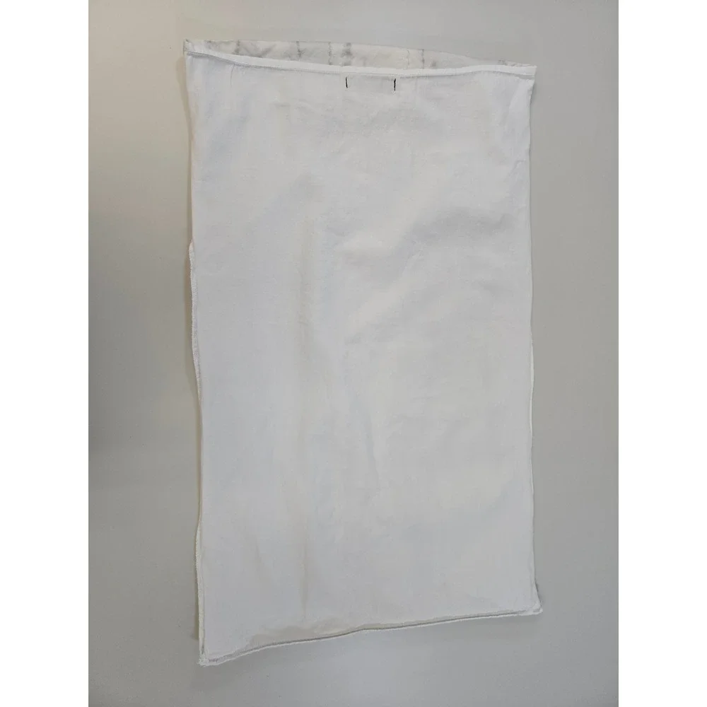 Donna‎ Karan Home White Grey Watercolor Stripe Standard Pillowcase Set of 2